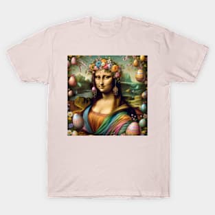 Easter Elegance: Mona Lisa with Easter Egg T-Shirt